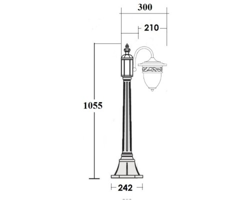 Наземный фонарь KRAKOV 1 L 87207L/18 Gb Oasis Light Наземный фонарь KRAKOV 1 L 87207L/18 Gb Oasis Light