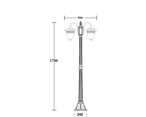 Наземный фонарь KRAKOV 1 L 87208LA/18 Gb Oasis Light Наземный фонарь KRAKOV 1 L 87208LA/18 Gb Oasis Light