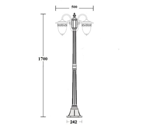 Наземный фонарь KRAKOV 1 L 87208LB/18 Gb Oasis Light Наземный фонарь KRAKOV 1 L 87208LB/18 Gb Oasis Light