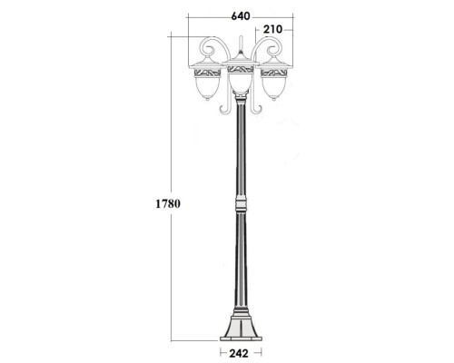 Наземный фонарь KRAKOV 1 L 87208LB/18L Gb Oasis Light Наземный фонарь KRAKOV 1 L 87208LB/18L Gb Oasis Light