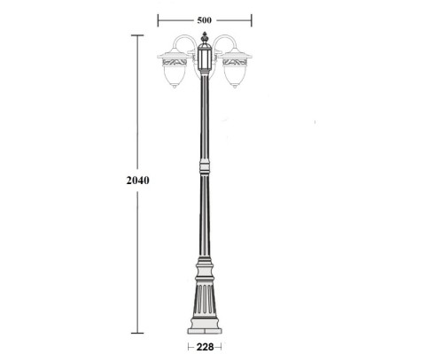 Наземный фонарь KRAKOV 1 L 87209LB/18 Gb Oasis Light Наземный фонарь KRAKOV 1 L 87209LB/18 Gb Oasis Light