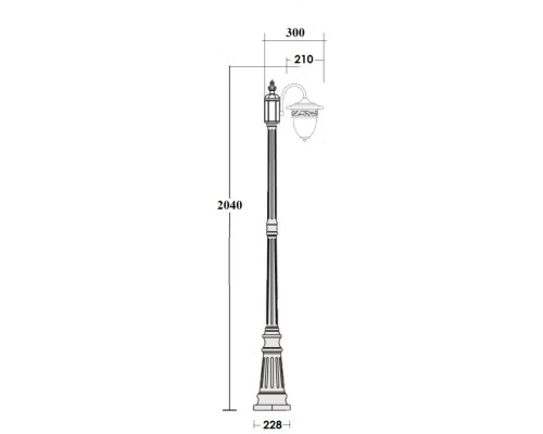 Наземный фонарь KRAKOV 1 L 87209L/18 Gb Oasis Light Наземный фонарь KRAKOV 1 L 87209L/18 Gb Oasis Light