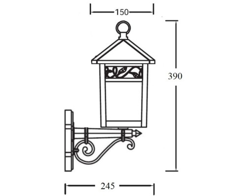 Настенный фонарь уличный KRAKOV 2 87301A/02 Gb Oasis Light Настенный фонарь уличный KRAKOV 2 87301A/02 Gb Oasis Light