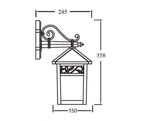 Настенный фонарь уличный KRAKOV 2 87302A/02 Gb Oasis Light Настенный фонарь уличный KRAKOV 2 87302A/02 Gb Oasis Light