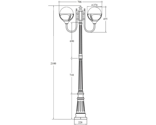 Наземный фонарь GENOVA 88109A/10A Bl Oasis Light Наземный фонарь GENOVA 88109A/10A Bl Oasis Light