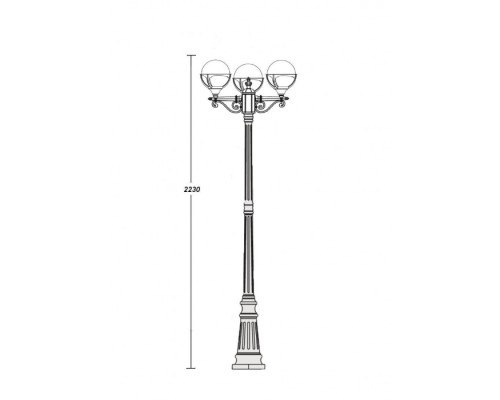 Наземный фонарь 88109B Bl Oasis Light Наземный фонарь 88109B Bl Oasis Light