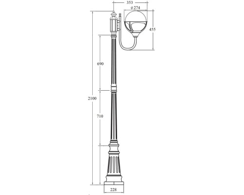 Наземный фонарь GENOVA 88109/10A Bl Oasis Light Наземный фонарь GENOVA 88109/10A Bl Oasis Light