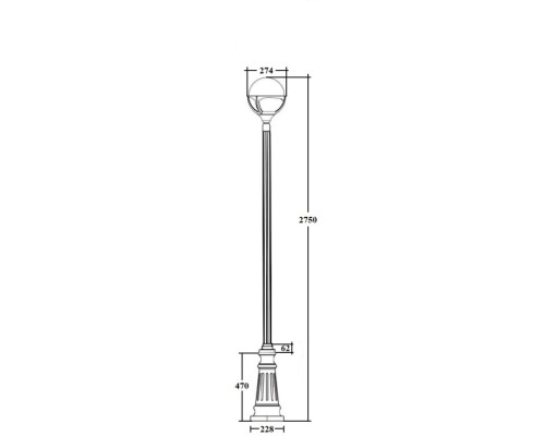 Наземный фонарь GENOVA 88110 B2 Bl Oasis Light Наземный фонарь GENOVA 88110 B2 Bl Oasis Light