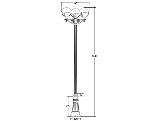 Наземный фонарь GENOVA 88110B B2 Bl Oasis Light Наземный фонарь GENOVA 88110B B2 Bl Oasis Light