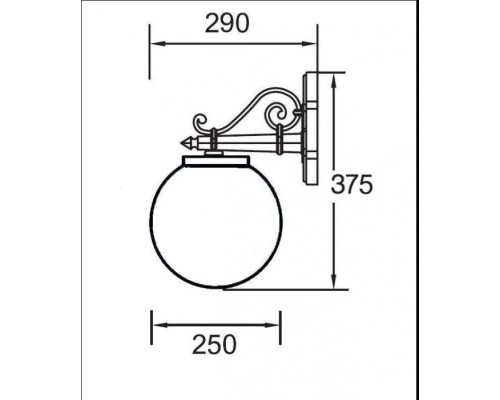 Настенный фонарь уличный 88202S Bl Oasis Light Настенный фонарь уличный 88202S Bl Oasis Light