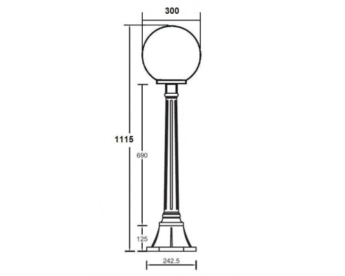 Наземный фонарь 88207L Bl Oasis Light Наземный фонарь 88207L Bl Oasis Light