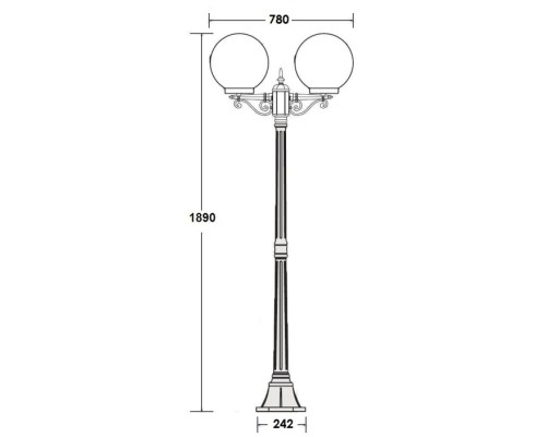 Наземный фонарь GLOBO L 88208LA Bl Oasis Light Наземный фонарь GLOBO L 88208LA Bl Oasis Light