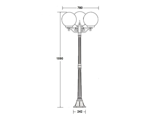 Наземный фонарь GLOBO L 88208LB Bl Oasis Light Наземный фонарь GLOBO L 88208LB Bl Oasis Light