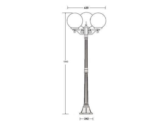 Наземный фонарь GLOBO S 88208SB Bl Oasis Light Наземный фонарь GLOBO S 88208SB Bl Oasis Light