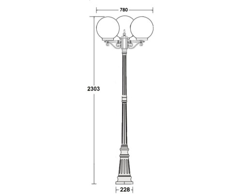 Наземный фонарь GLOBO L 88209LB Bl Oasis Light Наземный фонарь GLOBO L 88209LB Bl Oasis Light