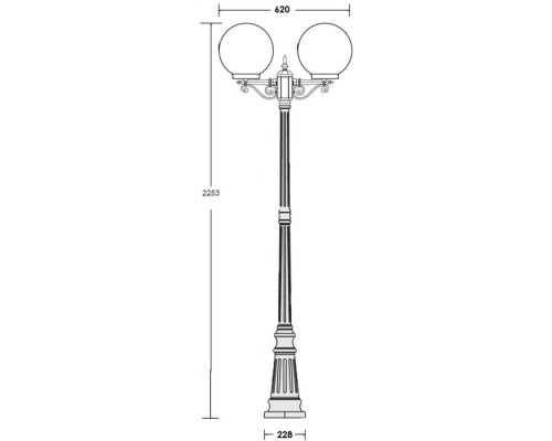 Наземный фонарь GLOBO S 88209SA Bl Oasis Light Наземный фонарь GLOBO S 88209SA Bl Oasis Light