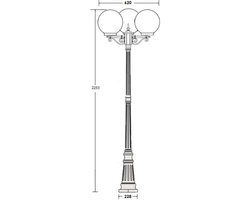Наземный фонарь GLOBO S 88209SB Bl Oasis Light Наземный фонарь GLOBO S 88209SB Bl Oasis Light