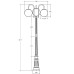 Наземный фонарь GLOBO S 88209SB/10A/down Bl Oasis Light