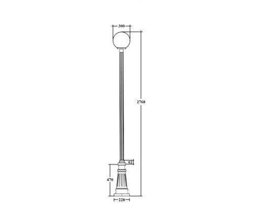 Наземный фонарь GLOBO L 88210L B2 Bl Oasis Light Наземный фонарь GLOBO L 88210L B2 Bl Oasis Light