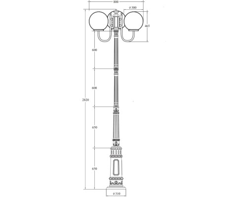 Наземный фонарь GLOBO L 88210LB/10A/E7 Bl Oasis Light Наземный фонарь GLOBO L 88210LB/10A/E7 Bl Oasis Light