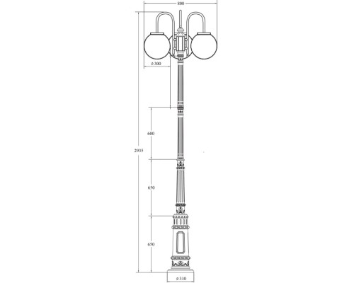 Наземный фонарь GLOBO L 88210LB/10A/E7/down Bl Oasis Light Наземный фонарь GLOBO L 88210LB/10A/E7/down Bl Oasis Light