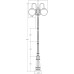 Наземный фонарь GLOBO L 88210LB/10A/E7/down Bl Oasis Light