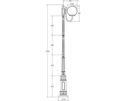 Наземный фонарь GLOBO L 88210L/10A/E7 Bl Oasis Light Наземный фонарь GLOBO L 88210L/10A/E7 Bl Oasis Light