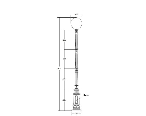 Наземный фонарь GLOBO L 88210L/E7 Bl Oasis Light Наземный фонарь GLOBO L 88210L/E7 Bl Oasis Light