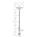 Наземный фонарь GLOBO S 88210SA/E7 Bl Oasis Light
