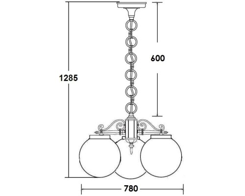 Уличный светильник подвесной GLOBO L 88270L/3 Bl Oasis Light Уличный светильник подвесной GLOBO L 88270L/3 Bl Oasis Light