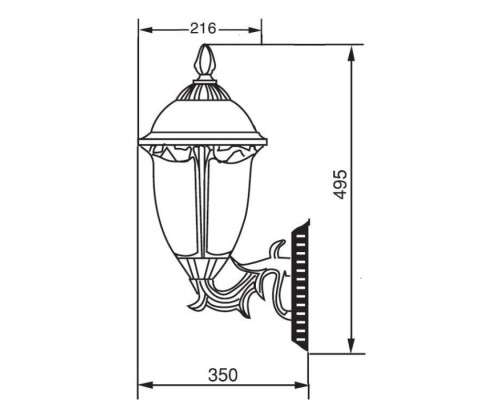 Настенный фонарь уличный St.LOUIS L 89101L/15 Bl мат/тр Oasis Light Настенный фонарь уличный St.LOUIS L 89101L/15 Bl мат/тр Oasis Light