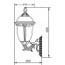 Настенный фонарь уличный St.LOUIS L 89101L/15 Bl мат/тр Oasis Light