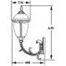 Настенный фонарь уличный St.LOUIS L 89101L/16 Gb мат/тр Oasis Light