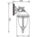 Настенный фонарь уличный St.LOUIS L 89102L/15 Bl мат/тр Oasis Light