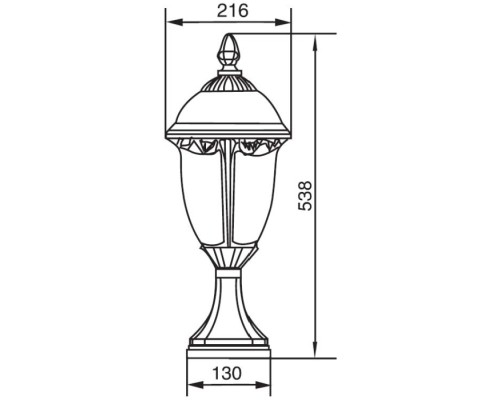 Наземный фонарь St.LOUIS L 89104L Bl мат/тр Oasis Light Наземный фонарь St.LOUIS L 89104L Bl мат/тр Oasis Light