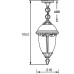 Уличный светильник подвесной St.LOUIS L 89105L Bl мат/тр Oasis Light