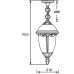 Уличный светильник подвесной St.LOUIS L 89105L Gb мат тр Oasis Light