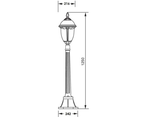 Наземный фонарь St.LOUIS L 89107L Bl мат/тр Oasis Light Наземный фонарь St.LOUIS L 89107L Bl мат/тр Oasis Light