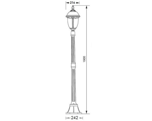Наземный фонарь St.LOUIS L 89108L Bl мат/тр Oasis Light Наземный фонарь St.LOUIS L 89108L Bl мат/тр Oasis Light