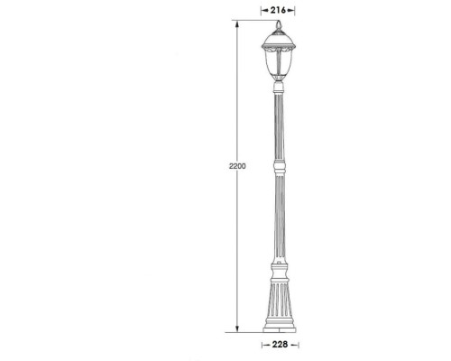 Наземный фонарь St.LOUIS L 89109L Bl мат/тр Oasis Light Наземный фонарь St.LOUIS L 89109L Bl мат/тр Oasis Light