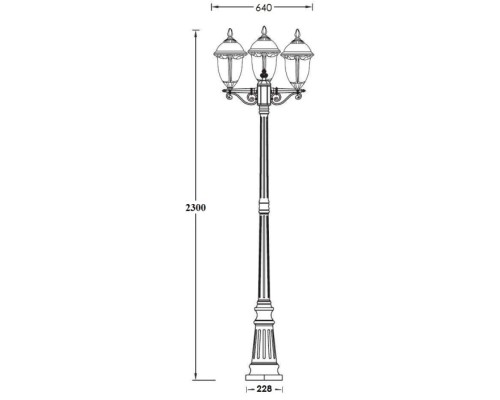 Наземный фонарь St.LOUIS L 89109LB Bl мат/тр Oasis Light Наземный фонарь St.LOUIS L 89109LB Bl мат/тр Oasis Light