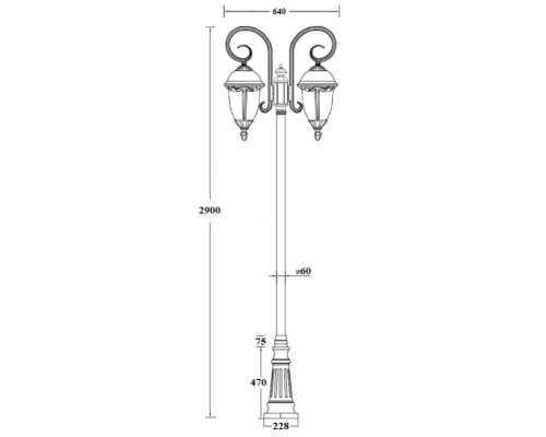 Наземный фонарь St.LOUIS L 89110LA/18/B1 Bl мат/тр Oasis Light Наземный фонарь St.LOUIS L 89110LA/18/B1 Bl мат/тр Oasis Light