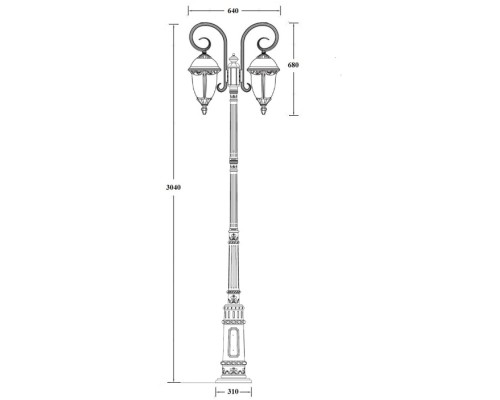 Наземный фонарь St.LOUIS L 89110LA/18/E7 Bl мат/тр Oasis Light Наземный фонарь St.LOUIS L 89110LA/18/E7 Bl мат/тр Oasis Light