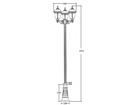 Наземный фонарь St.LOUIS L 89110LB B2 Bl мат/тр Oasis Light Наземный фонарь St.LOUIS L 89110LB B2 Bl мат/тр Oasis Light