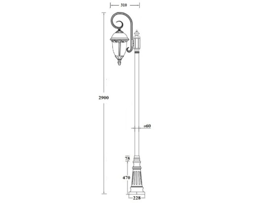 Наземный фонарь St.LOUIS L 89110L/18/B1 Bl мат/тр Oasis Light Наземный фонарь St.LOUIS L 89110L/18/B1 Bl мат/тр Oasis Light