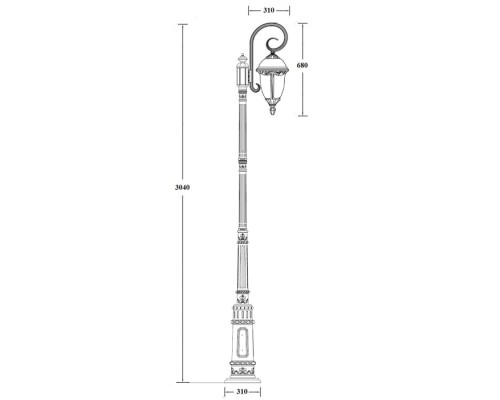 Наземный фонарь St.LOUIS L 89110L/18/E7 Bl мат/тр Oasis Light Наземный фонарь St.LOUIS L 89110L/18/E7 Bl мат/тр Oasis Light