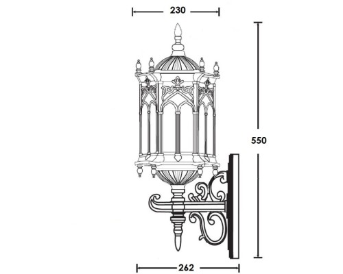 Настенный фонарь уличный DELI L 89901L/08 Bl Oasis Light Настенный фонарь уличный DELI L 89901L/08 Bl Oasis Light