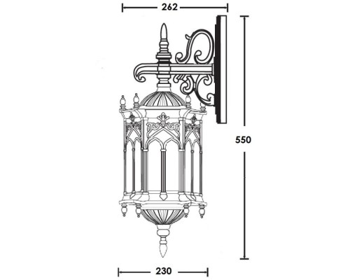 Настенный фонарь уличный DELI L 89902L/08 Bl Oasis Light Настенный фонарь уличный DELI L 89902L/08 Bl Oasis Light