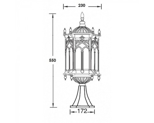 Наземный фонарь 89904L Bl Oasis Light Наземный фонарь 89904L Bl Oasis Light