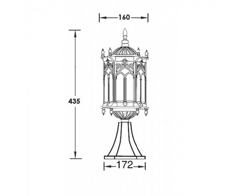 Наземный фонарь 89904S Bl Oasis Light Наземный фонарь 89904S Bl Oasis Light